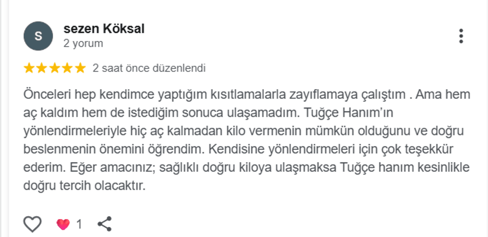 Google danışan yorumu 8